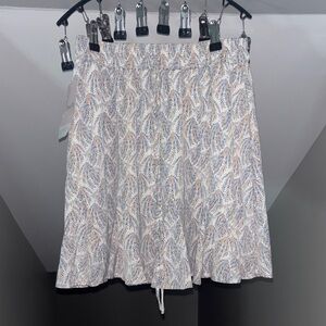 NWT Dress Up Elegant Ivory/Multicolor Patterned Women's Small  Skirt